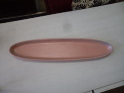Long Oval Shape Pink Teracotta Dish