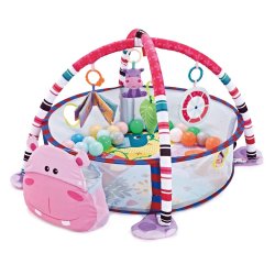 Baby Activity Hippo Round Play Mat With Toys