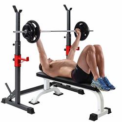 Adjustable Karymi Barbell Rack Squat Rack For Home Gym 550 Lbs Max Load Squat Stand Dipping Station Weight Bench Weightlifting Rack Strength Training