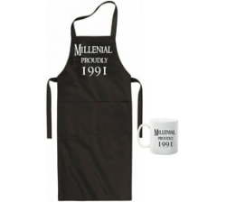 Millenial Proudly 1991 Apron & Mug Combo