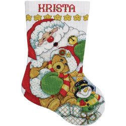 Design Works Cross Stitch Kit Stocking - Santa