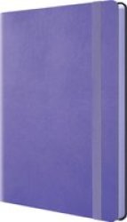 Bantex A5 Flexicover Journal Pu Notebook 160 Lined Cream Pgs 80GMS Purple