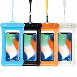 Frienda 4 Piece Floatable Waterproof Phone Pouch Floating Waterproof Cell Phone Case Universal Cellphone Dry Bag Case With Lanyard For Smartphone Up To 6.5
