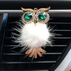 Simplylin 1 PC Diamond Owl Car Air Freshener Clip Scent Aroma Car Accessories Decor White