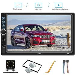 INCH 7 Double Din Car Stereo Compatible With Bluetooth Headunit Tf USB Fm Aux-in Radio Audio Touchscreen MP5 Player Receiver Support Android & Iphone