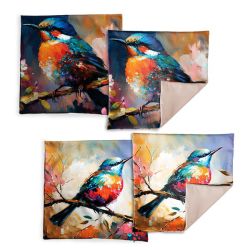 Painted Hummingbird Luxury Scatter Covers - Set Of 4