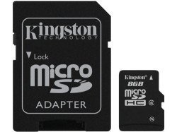 Kingston 8GB Microsdhc Class 4 Flash Card + Sd Adapter