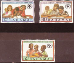 Bahamas 1990 International Literacy Year Sg 877-879 Complete Unmounted Mint Set