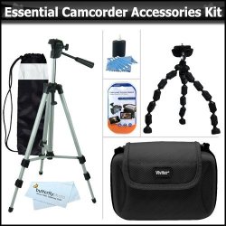 Essential Accessory Kit For Panasonic HDC-TM700K HDC-SD600K HDC-HS700K HDC-SDT750K HDC-TM900K HDC-HS900K HDC-SD800K HD Camcorder Includes 50" Tripod + Compact Hard Shell Case + 7"