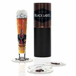 Ritzenhoff Black Label Beer Glass By Horst Haben Crystal Glass 300ML With Five Coasters
