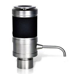NutriChef Stainless Steel Electric Wine Aerator - Portable And Automatic Bottle Breather Tap Machine Dispenser Pump - Unique Air Decanter Diffuser System For Red And