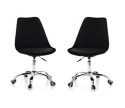 Tocc Shell Operator Office Chair - Set Of 2 - Black Shell