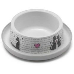 CAT Mcmac Trendy Dinner Pet Bowl S In Love 350ML Stylish Bowl Waggs Pet Shop