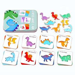 Funkeet Kids Wooden Jigsaw Puzzles Guess Who I Am Animal Vehicles Fruit Pattern Puzzles Funny Shape Color Learning Educational Toys For Boys And Girls