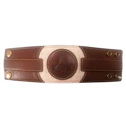Assassins Creed Wristband Origins Embossed Icon Logo Official PS4 Xbox Brown