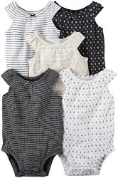 Carter's Baby Girls' Multi-pk Bodysuits 126G548 White 6 Months