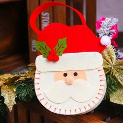 Creative Cartoon New Style Christmas Decoration Santa Gift Bag Santa Pattern Non-woven Fabric App...