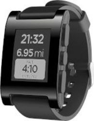 Pebble E-paper Smartwatch For Android & Ios Devices in Jet Black