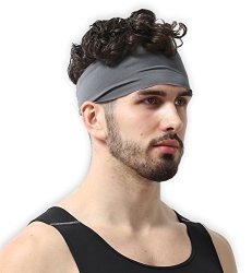 Mens Headband - Guys Sweatband & Sports Headband For Running Crossfit Working Out And Dominating Your Competition - Ultimate Performance Stretch & Moisture Wicking