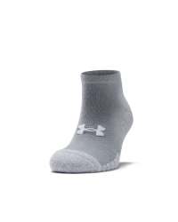 Adult Heatgear Lo Cut Socks 3-PACK - Steel White White Md