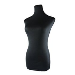 Black Half Body Mannequin Female Without Stand