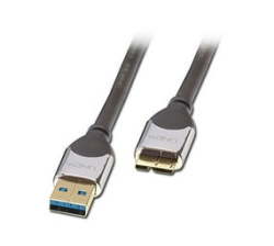USB3.0 Type-a Male To Micro-b Male Cable - Cromo Line - 2M