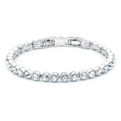 CIVETTA SPARK Tennis Bracelet - Made With Clear Swarovski Crystal