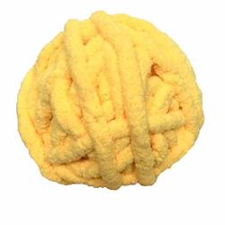 Chenille Yarn Diy Chenille Yarn 100% Polyester Chunky Yarn Yellow Jumbo Yarn Knitting Materials For Blankets Rug Pet Bed Hat 500G