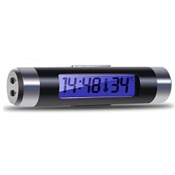 Didemi Multifunctional 3IN1 Digital Lcd Display Car MINI Clock Thermometer Electronic Time LED Backlight Easy To Carry