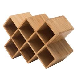 Spice Rack Bamboo For 8 Spice Jars W24 X D10 X H16.2CM