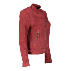Women's Elba Leather Jacket Snuff Red - - M