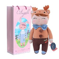 LANRUO Me Too Angela Stuffed Deer Baby Girls Plush Doll Gifts For Baby Kids 12" Brown