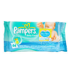 Pampers Fresh Refill Wipes 1 X 64'S
