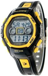 Boys Watches Sports Watch Digital Watch Features Night-light Swim Frozen Waterproof Yellow