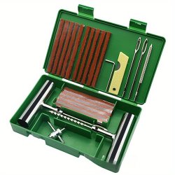 34 58PCS Tire Repair Kit Car Motorcycle Bike Emergency Heavy Duty Tubeless Tire Puncture Professional Repair Drill Fork Bit Set