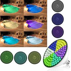 E-cowlboy 12V 35W Color Changing LED Pool Lights Work With 12V Ac dc Power Rgb Color Changing Memory Pool Bulb E26 Base For Pentair Hayward