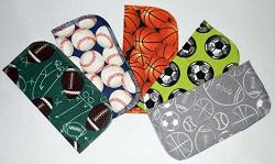 PLY 1 Printed Flannel Little Wipes 8X8 Inches Set Of 5 Sports Loving