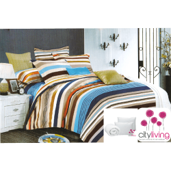 7 Piece Premium Range - Cotton - Duvet Cover & Inners Combo Set- Queen Bed Size