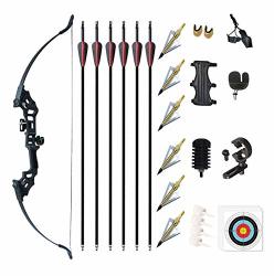 Monleap Archery 51" Takedown Recurve Bow and Arrows Set for Adults Metal Riser 