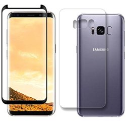 For Samsung Galaxy S8 - Swezer Full Body Screen Protector 3D Curved Full Cover Tempered Glass + Rear Tpu Cover Black Case Friendly Edge-to-edge Protect