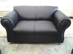3pc 6 Seater Black Lounge Suite New