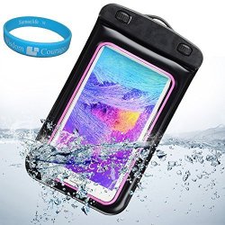 Sumaclife Waterproof Pouch Case For Samsung Galaxy Note 4 Note Note Edge Galaxy S5 Active S5 Sport Galaxy Alpha Tm Wisdom Courage Black Pink