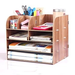 Chaoyang A4 Document Shelf Size 322527.5CM Wooden Filing Cabinet Receipt Storage Cabinet Folders Category Rack? Color : A
