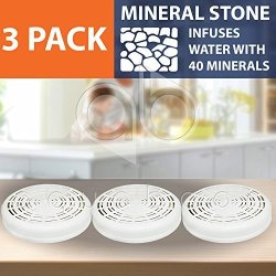 3-PACK Of Mineral Stone Case Replacement For Zen Ledoux Santevia Water Filter Systems By Aquaboon