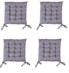 Striped Grey Luxury Seat Cushions