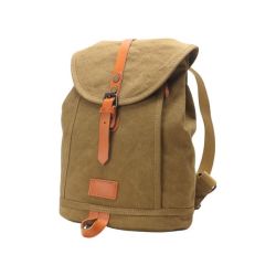 Canvas And Genuine Leather Backpack laptop Bag YU-8102
