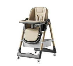 Multifunctional Baby High Feeding Chair - Brown