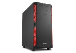 Sharkoon AI7000 Atx Tower PC Gaming Case Red