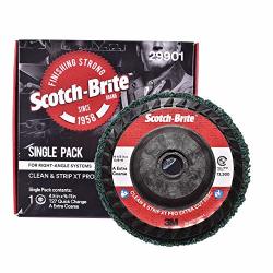 Scotch-brite Clean And Strip Xt Pro Extra Cut Disc - Heavy Rust Remover - 4.5" Diam. X 5 8-11 Quick Change Thread - Extra Coarse