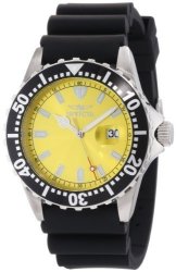 Invicta Men's 10918 Pro Diver Yellow Dial Black Polyurethane Watch